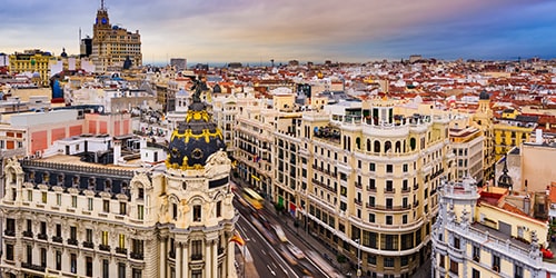 حجز طيران من Mexico City إلى Madrid